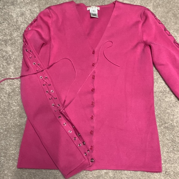 Cache preloved pink button up with laces -$20 - Picture 2 of 7